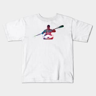 canoeing sport art #canoeing Kids T-Shirt